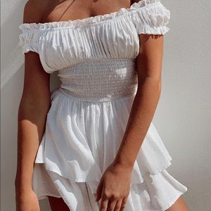 White Princess Polly Romper